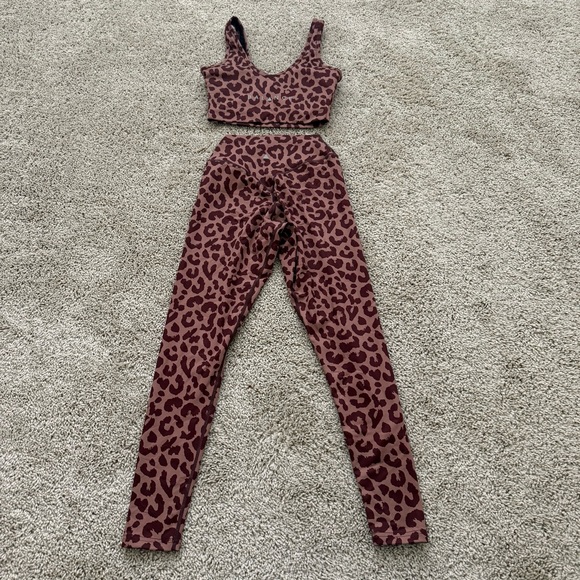 Balance Athletica Leopard Print Set in Brown and Black - Picture 3 of 11